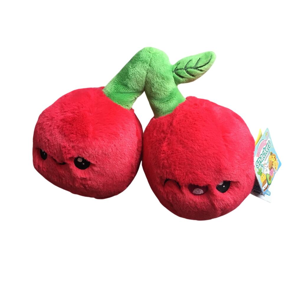NWT Squishable Snugglemi Snackers Cherries Plush 9"